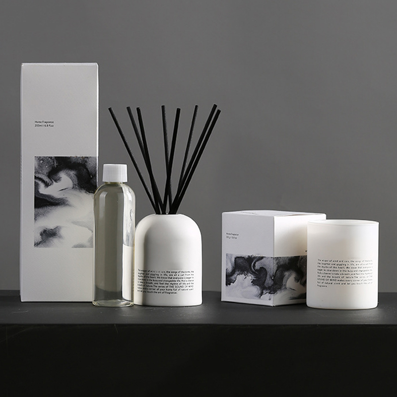 Candle supplier customized own brand Luxury scented candle and diffuser gift set with private design